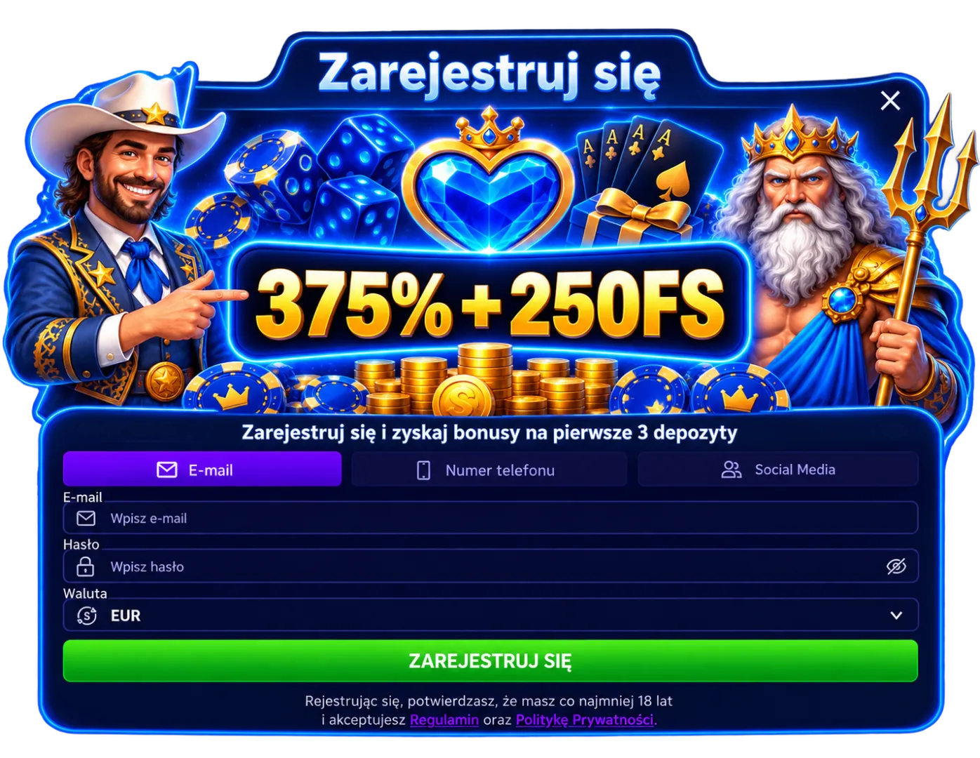 Rejestracja w Magic 365 Casino