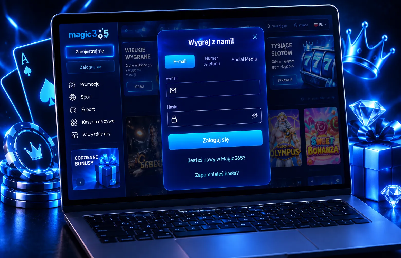 Logowanie Magic 365 Casino